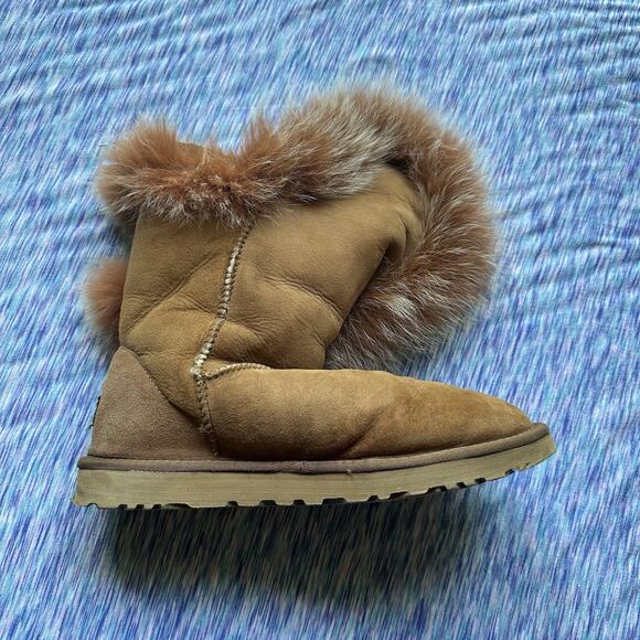 UGG 8 Australia Nordic Angel Boot Fur Chestnut ONE LEFT BOOT APUTEE REPLACEMENT - Picture 13 of 13